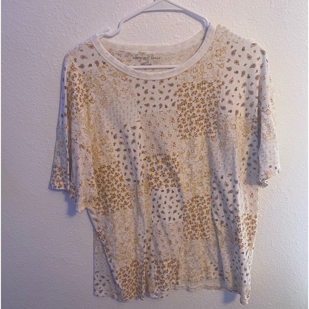 american eagle outfitters yellow t-shirt